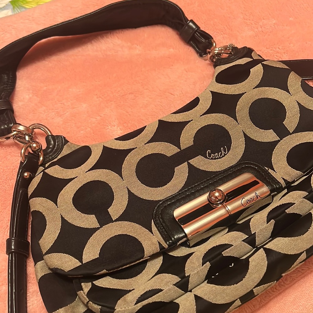 Coach Signature Logo Fabric purse